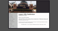 Desktop Screenshot of legacyhillshoa.com